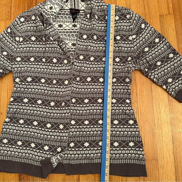 Torrid Geometric Pattern Multi Color Open Front Cardigan SZ 1 (c5 - Picture 8 of 10